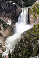 Trail to the Brink of the Lower Falls, at Yelowstone National Park in Wyoming.