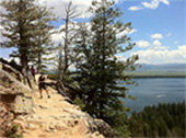 Hidden Falls and Inspiration Point trail at Jenny Lake, Grand Teton, Wyoming